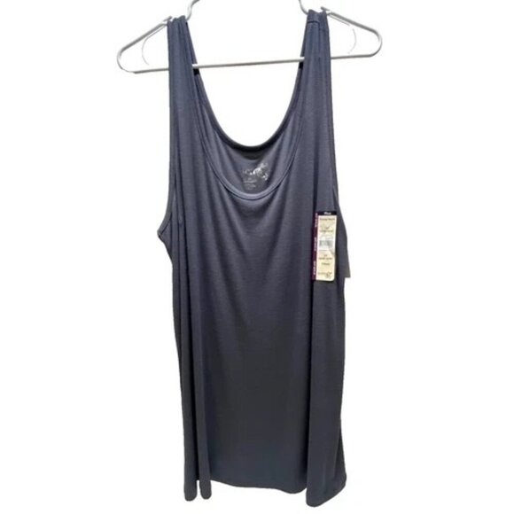 Terra & Sky Tank Top Women's 2XL Plus (20W-22W) Grey Sleeveless Rib Layering NWT - Picture 1 of 6